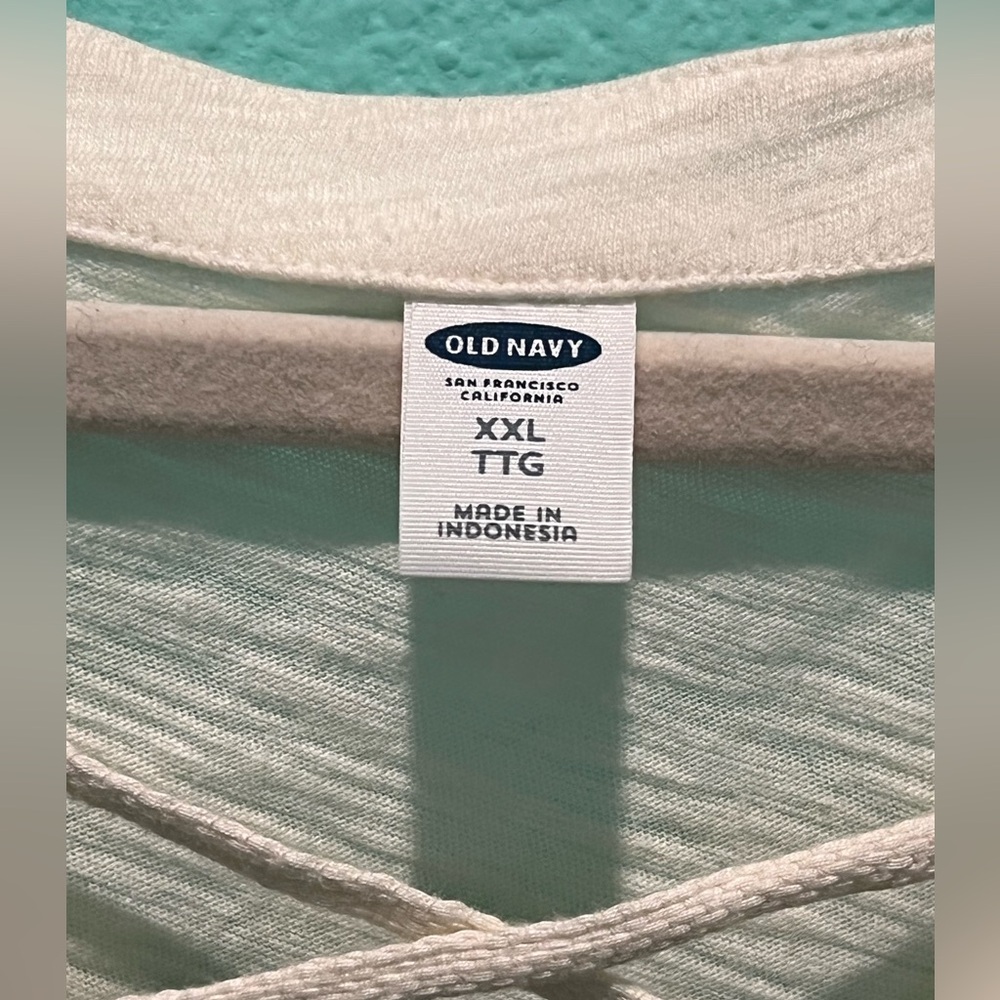 Old Navy Cream Lace-Up Tunic Top - Picture 2 of 6